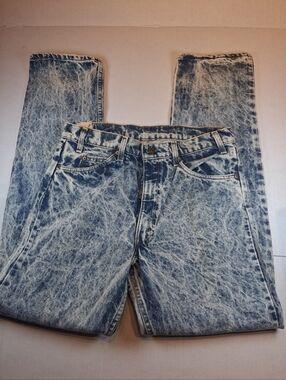 Vintage Old Stock Levi's 305 Orange Tab Straight Leg Jeans Men Size 34x34